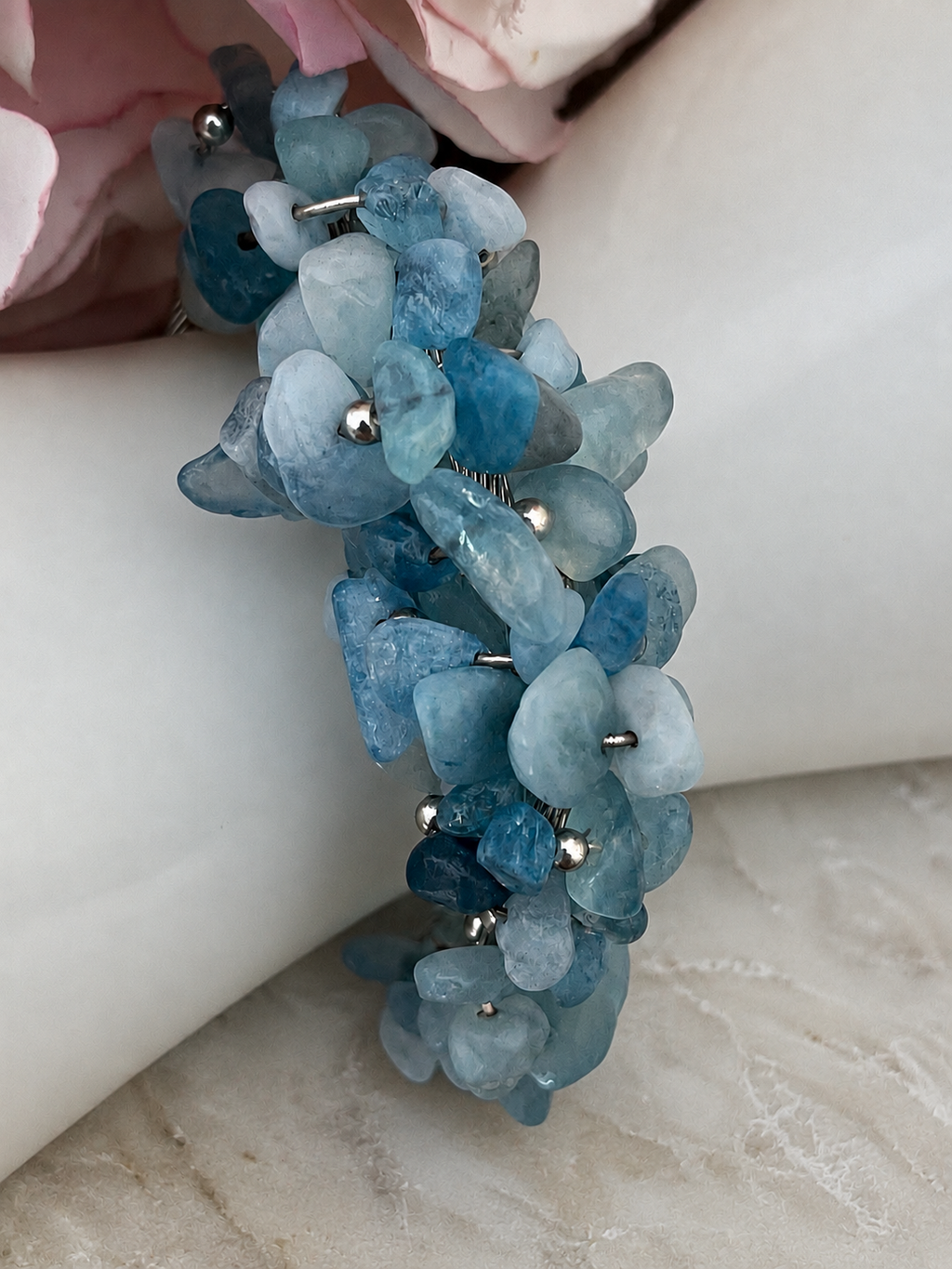 Ocean Mist Aquamarine Bangle