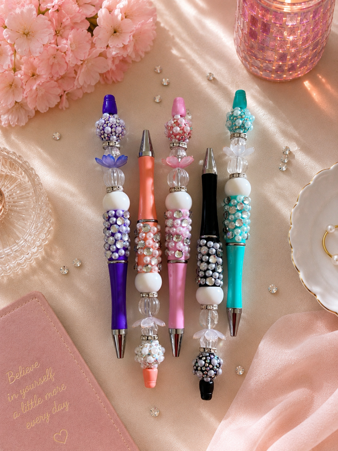 Pearls & Petals Beaded Pens