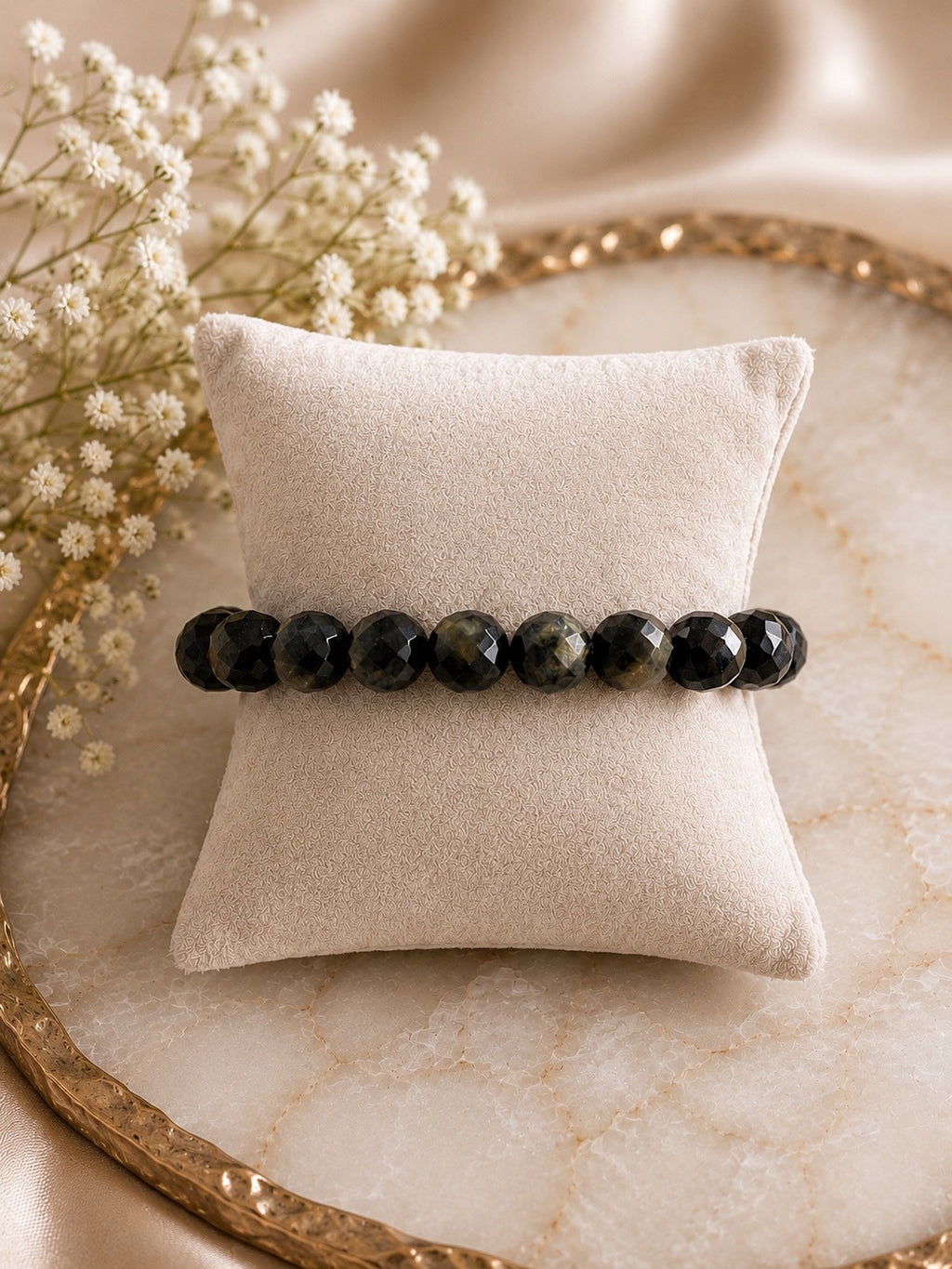 Golden Obsidian Faceted Bracelet