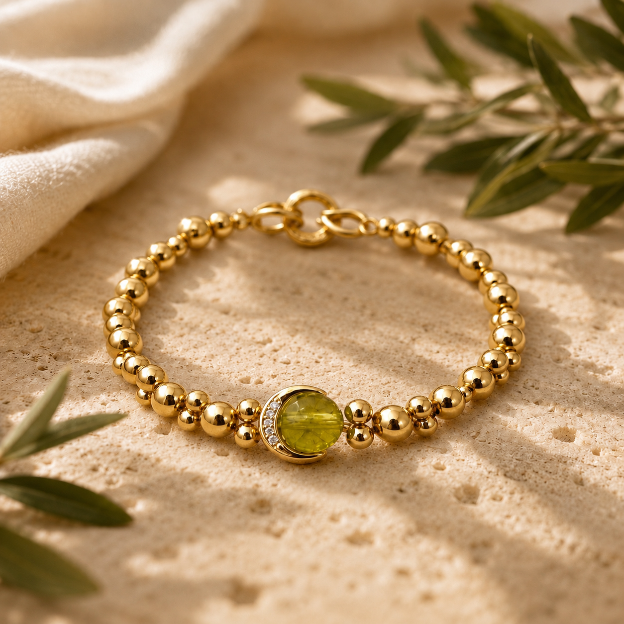Luna Glow Peridot Bracelet