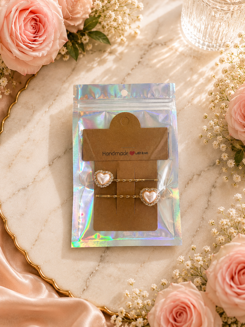 Gold Pearl Hair Pins