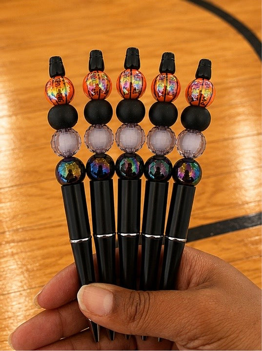 “Life of a Baller” Basketball Beaded Pen