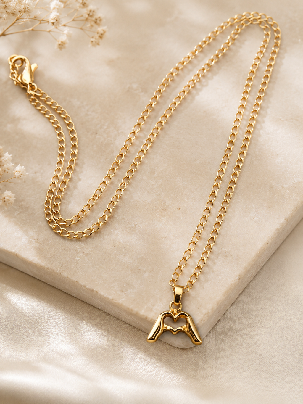 Heart Hands Necklace