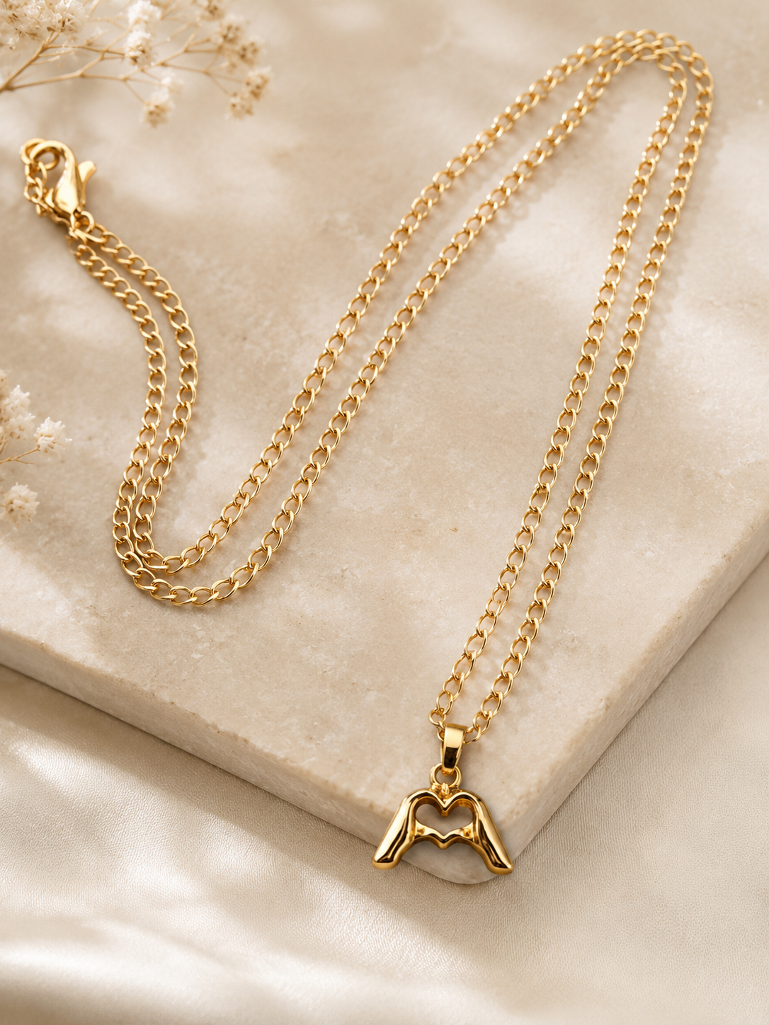Heart Hands Necklace