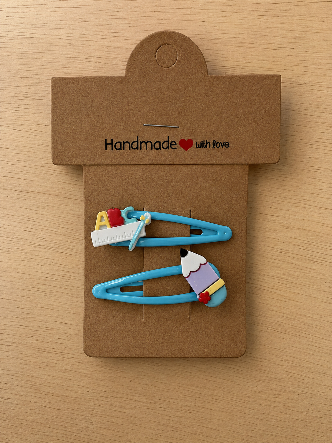 Back to School Hair Clip Set for Girls | 2-Piece Snap Clips