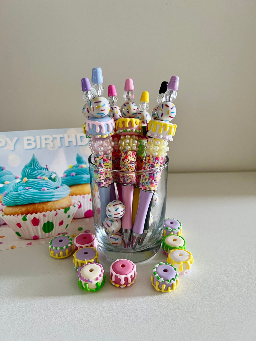 Happy Birthday Beaded Pen