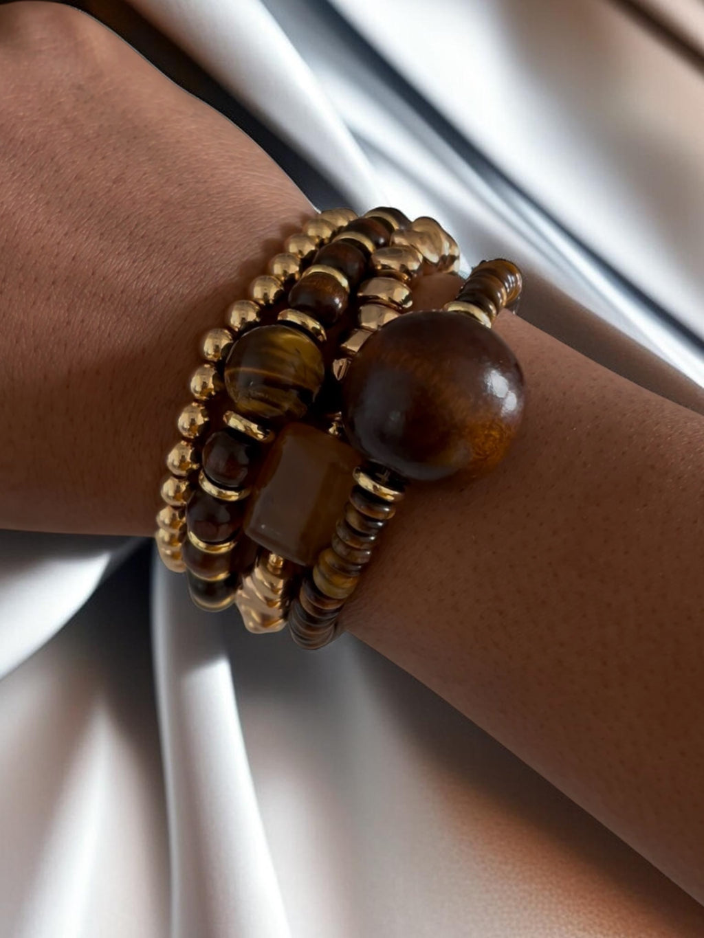 Golden Earth Bracelet Stack