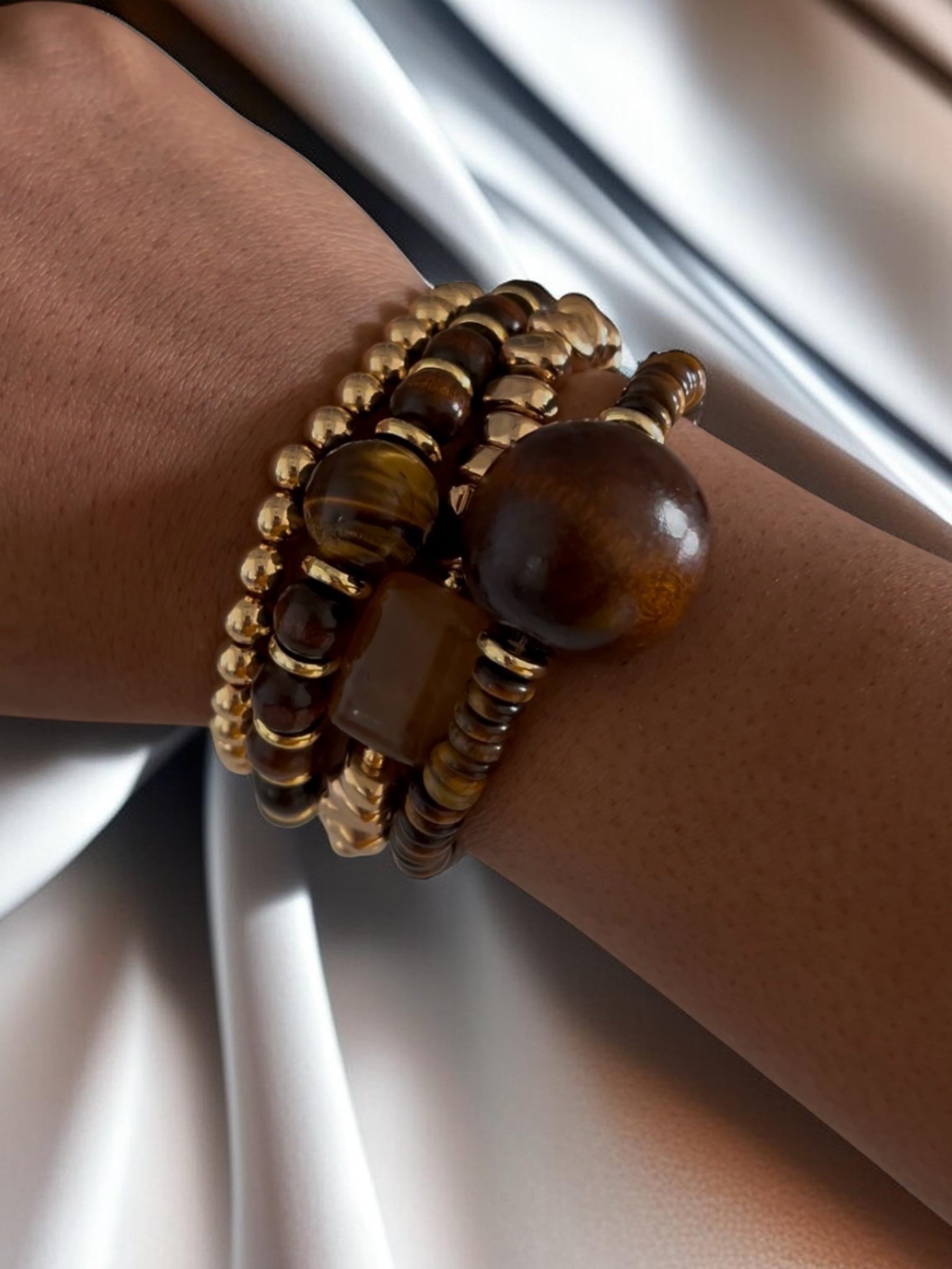 Golden Earth Bracelet Stack