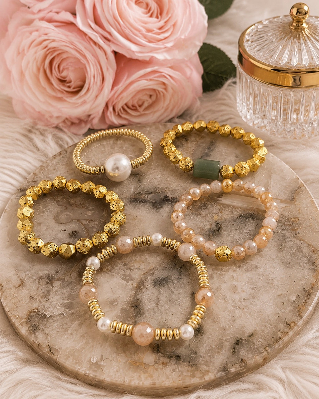 Golden Harmony Luxe Bracelet Stack