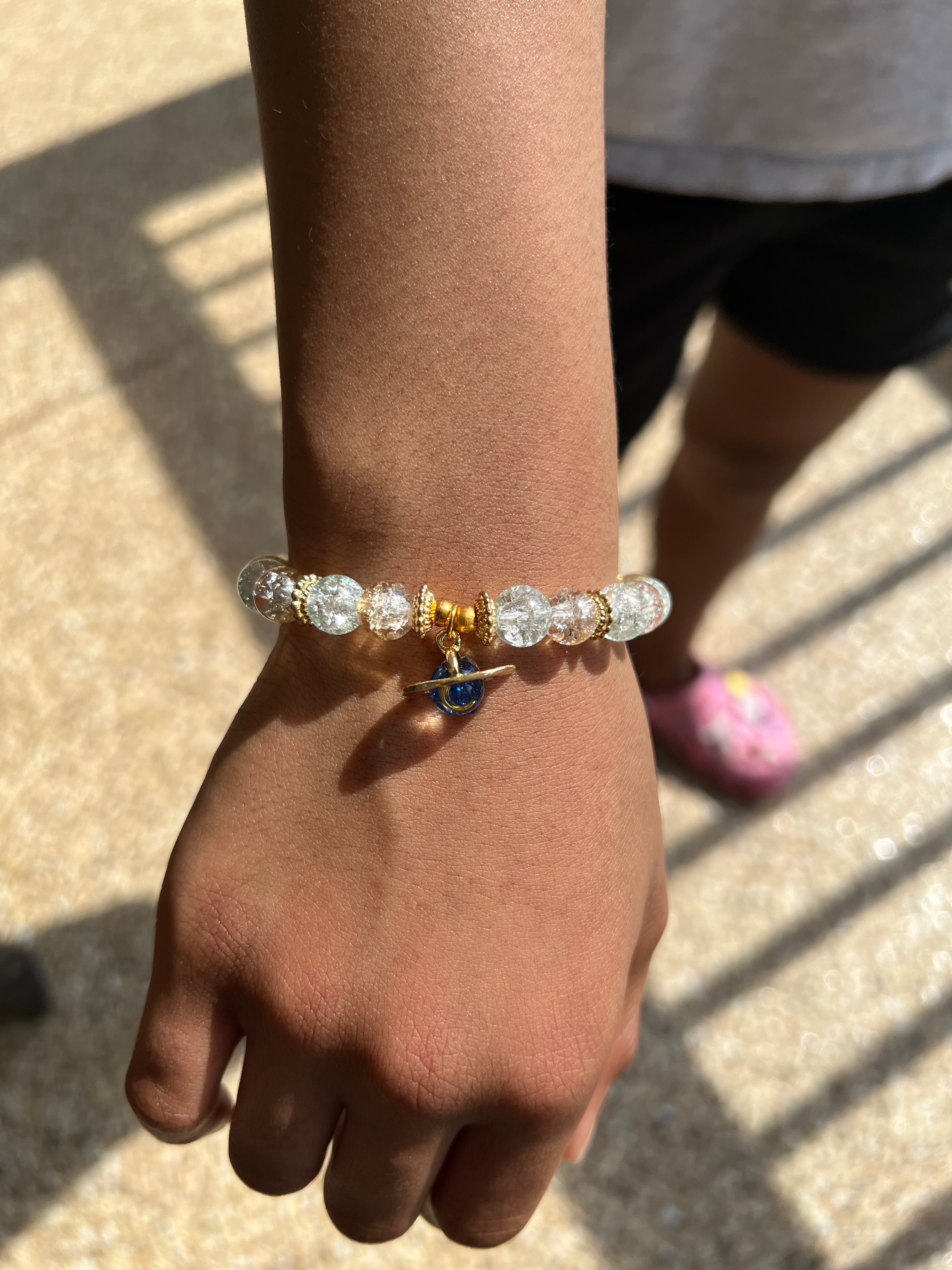 Cosmic Glass Beaded Bracelet