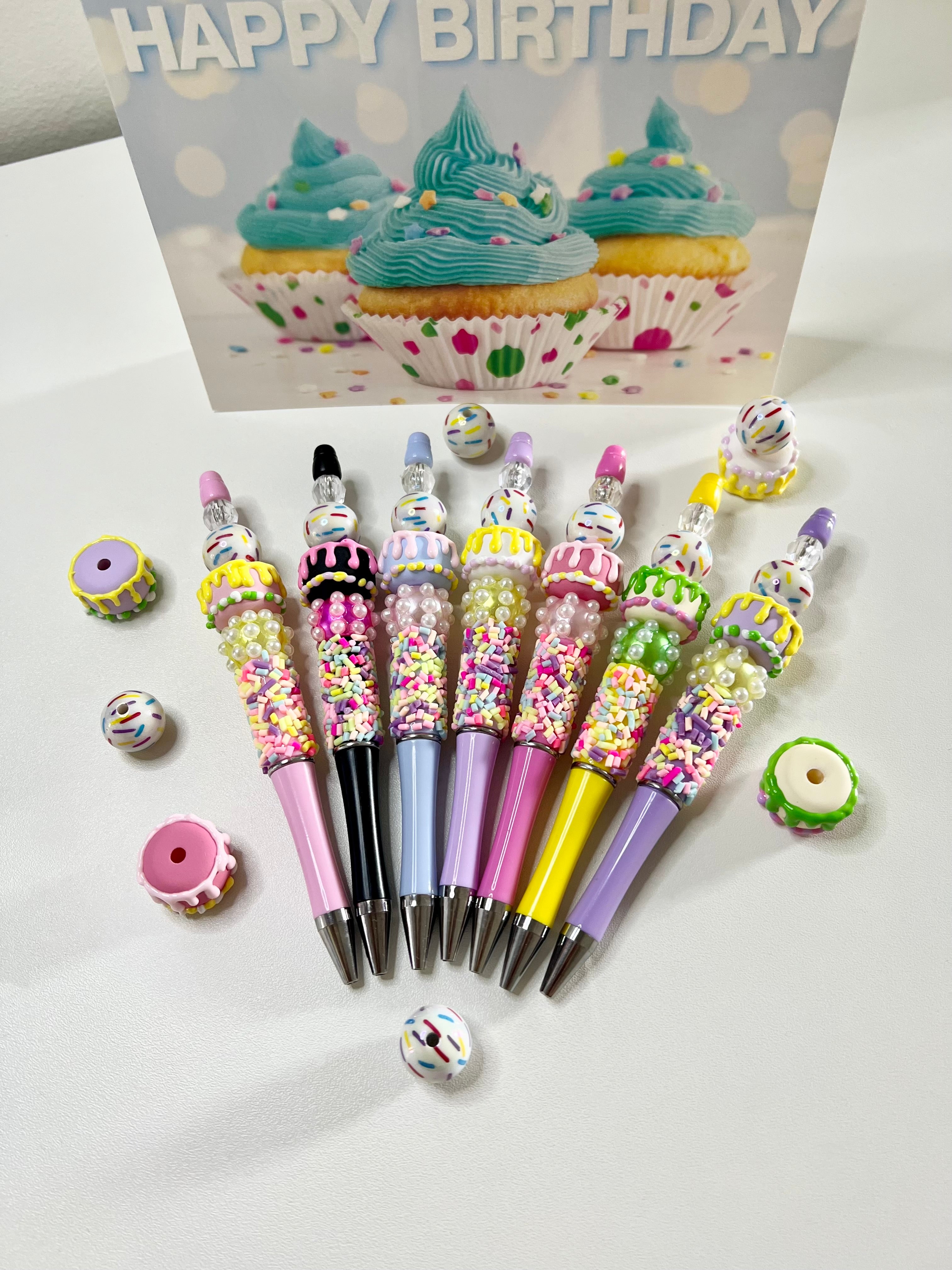 Happy Birthday Beaded Pen