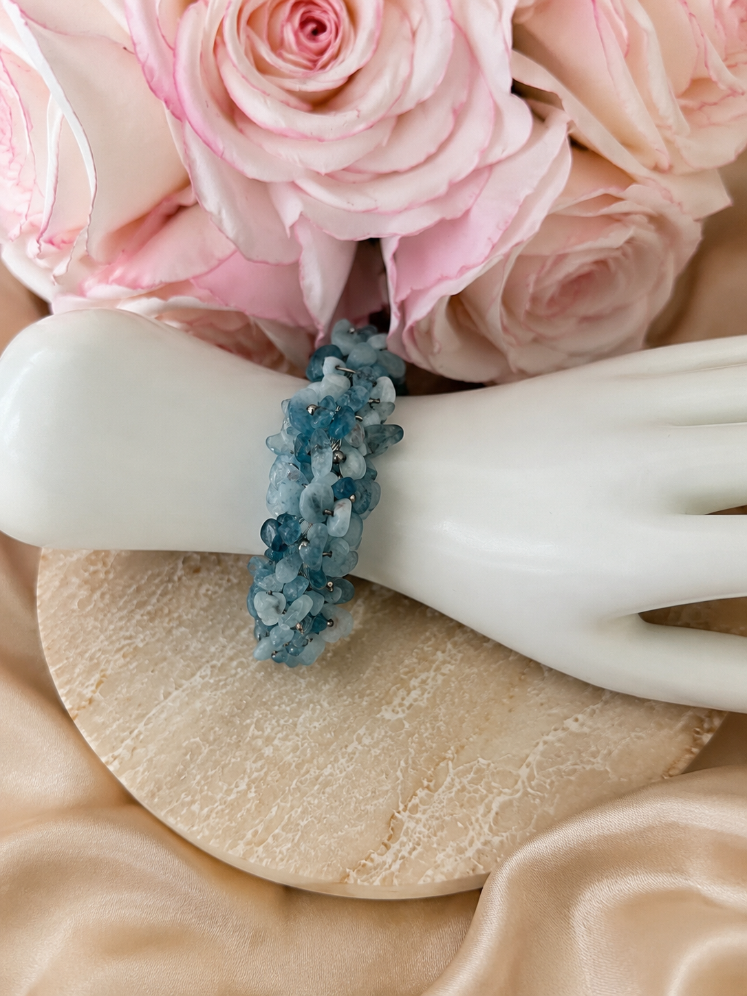 Ocean Mist Aquamarine Bangle