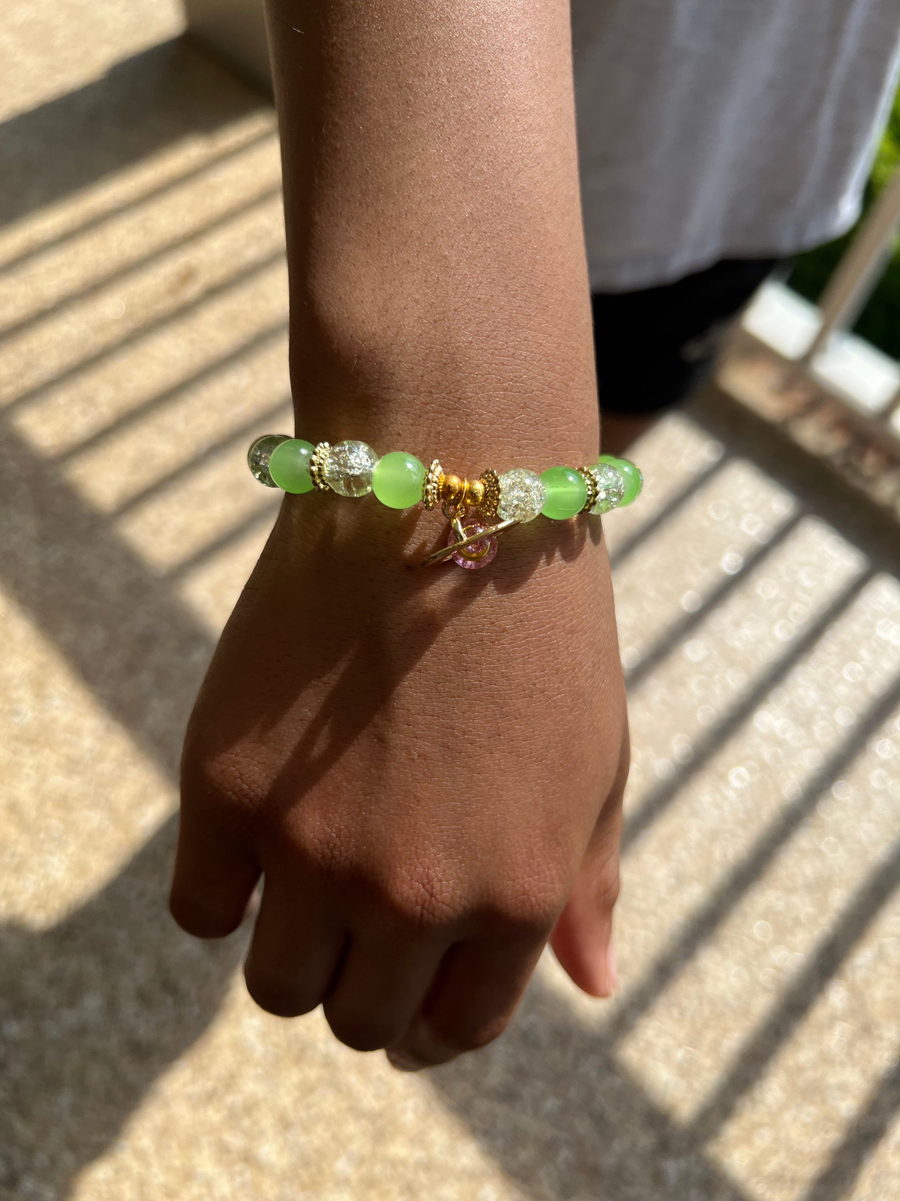 Cosmic Glass Beaded Bracelet