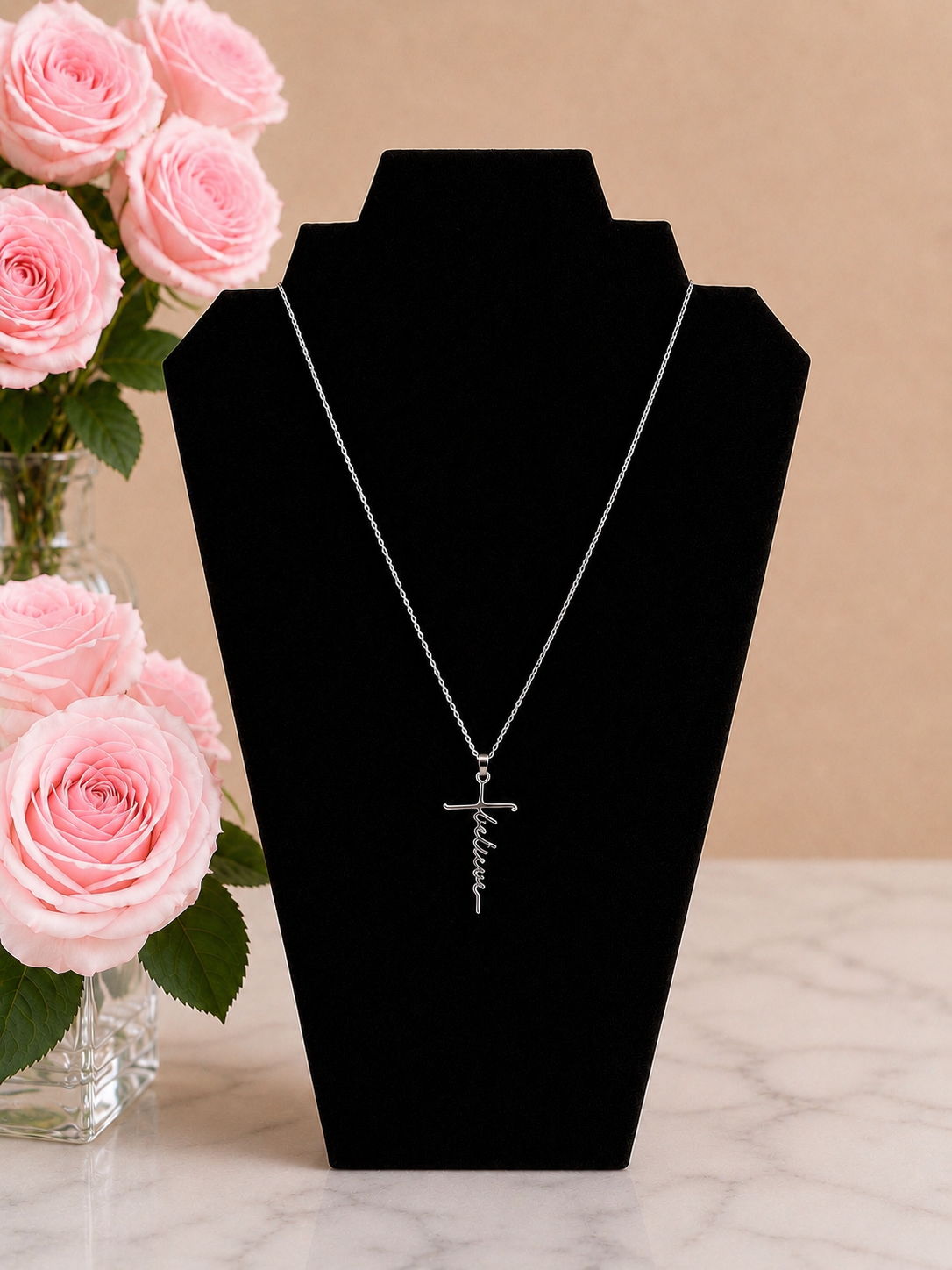 Words of Faith Stainless Steel Necklace