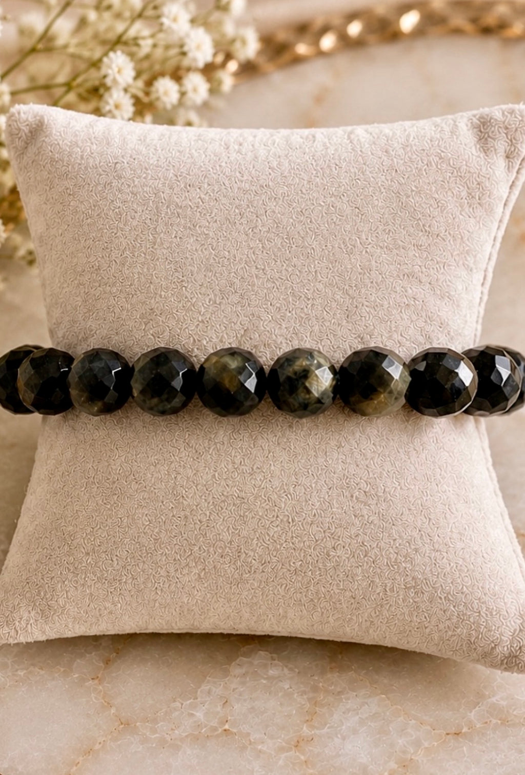 Golden Obsidian Faceted Bracelet